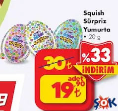 SQUİSH SÜRPRİZ YUMURTA 20 G fiyat ve kampanya bilgisi